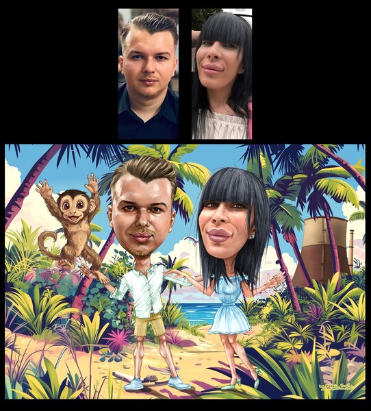 Cadouri inedite - Caricaturi, portrete, tablouri pictate - dupa fotografie