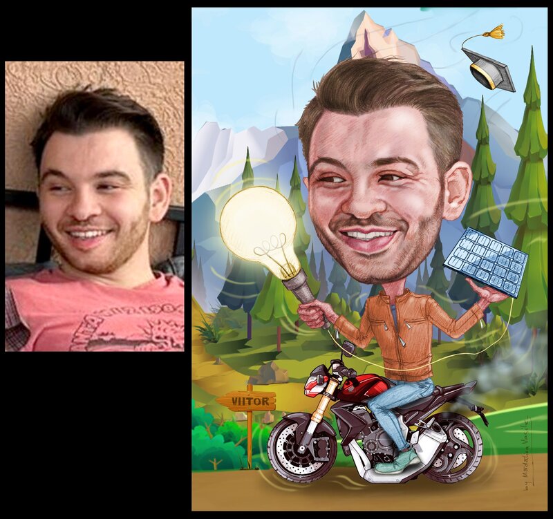 Cadouri inedite - Caricaturi, portrete, tablouri pictate - dupa fotografie