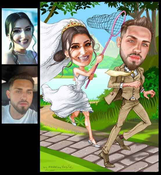 Cadouri inedite - Caricaturi, portrete, tablouri pictate - dupa fotografie