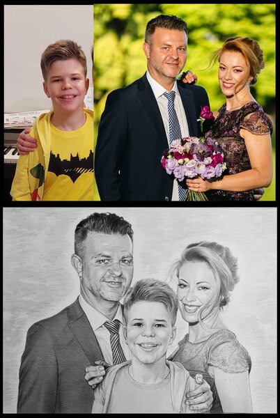 Cadouri inedite - Caricaturi, portrete, tablouri pictate - dupa fotografie