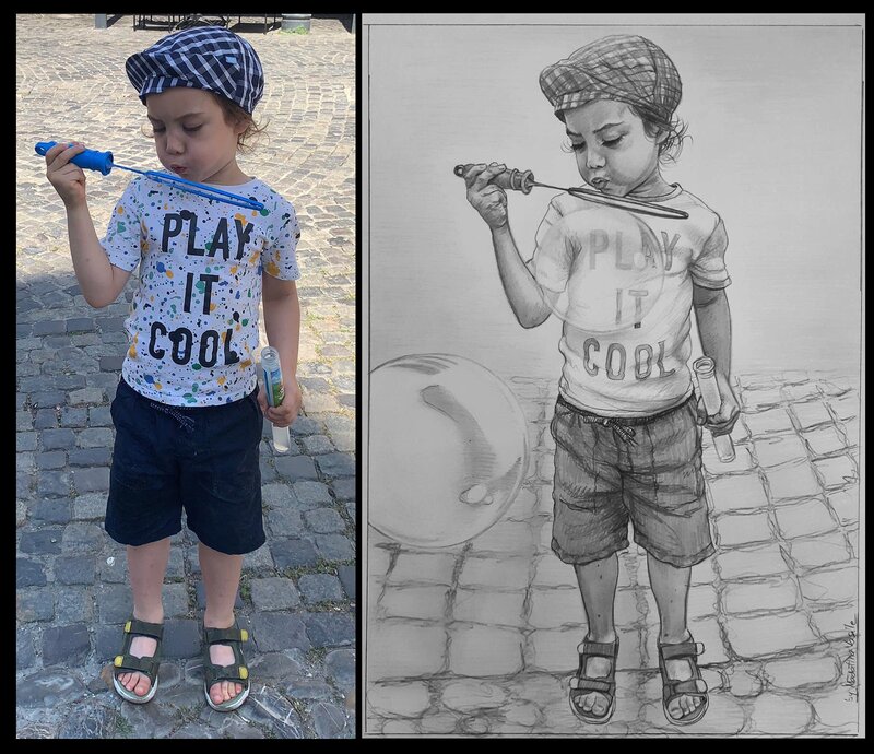 Cadouri inedite - Caricaturi, portrete, tablouri pictate - dupa fotografie